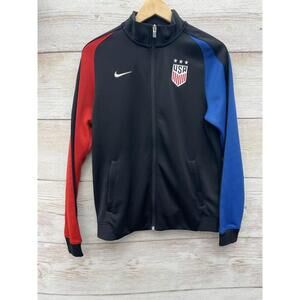 NIKE USA National‎ Team US Jacket Women Large Black zip track soccer Glanz